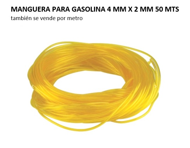 MANGUERA PARA GASOLINA 4 MM X 2 MM 50 MTS