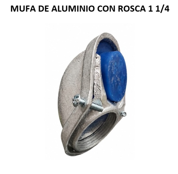 MUFA DE ALUMINIO CON ROSCA 1 1/4