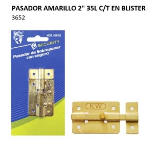 PASADOR AMARILLO 2" 35L C/T EN BLISTER 3652