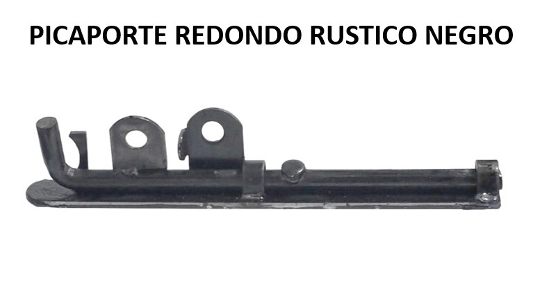 PICAPORTE REDONDO RUSTICO NEGRO