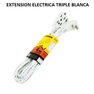 EXTENSION ELECTRICA TRIPLE BLANCA