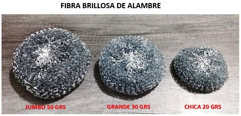 FIBRA BRILLOSA DE ALAMBRE