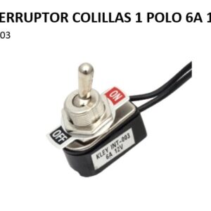 INTERRUPTOR COLILLAS 1 POLO 6A 125V INT-003