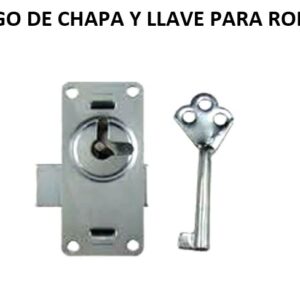 JUEGO DE CHAPA Y LLAVE PARA ROPERO CH-LL-P