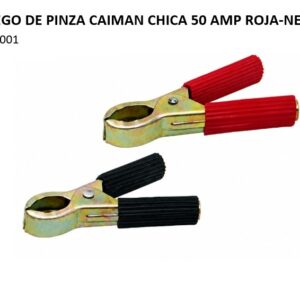 JUEGO DE PINZA CAIMAN CHICA 50 AMP ROJA-NEGRA CAI-001
