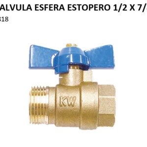 VALVULA ESFERA ESTOPERO 1/2 X 7/8 3818