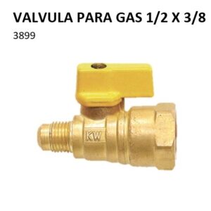 VALVULA PARA GAS 1/2 X 3/8 3899