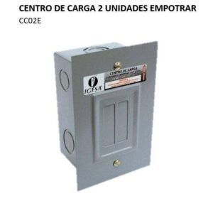 CENTRO DE CARGA 2 UNIDADES EMPOTRAR CC02E