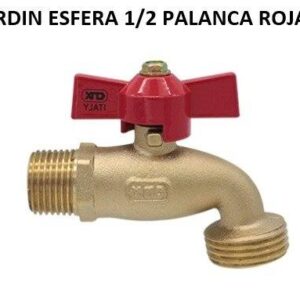 LLAVE JARDIN ESFERA 1/2 PALANCA ROJA VN13ES
