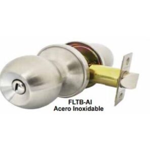 CERRADURA POMO CILINDRICO ACERO INOXIDABLE SIN LLAVE