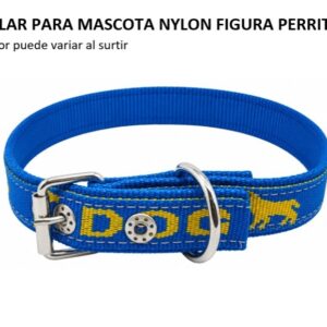 COLLAR PARA MASCOTA NYLON FIGURA PERRITOS