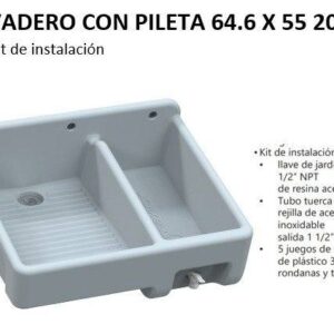 LAVADERO CON PILETA 64.6 X 55 2031