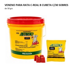 VENENO PARA RATA C-REAL B CUBETA C/30 SOBRES DE 50 GRS