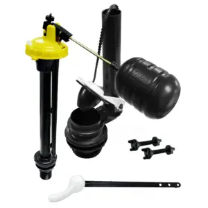 JUEGO DE HERRAJE PARA SANITARIO NEGRO 2" SIN ESPONJOSO ECONOMAX 2200