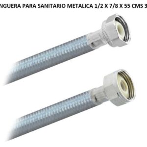MANGUERA PARA SANITARIO METALICA 1/2 X 7/8 X 55 CMS 3932