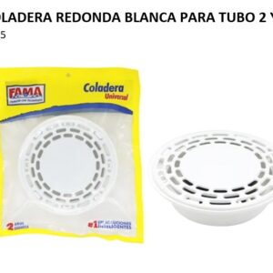 COLADERA REDONDA BLANCA PARA TUBO 2 Y 4" 9685