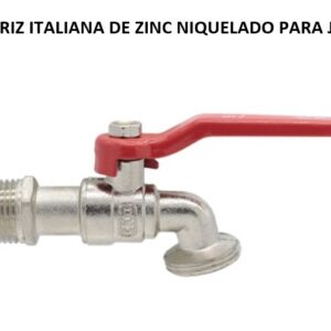 LLAVE NARIZ ITALIANA DE ZINC NIQUELADO PARA JARDIN 1/2 VNI13