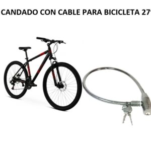 CANDADO CON CABLE 27" PARA BICICLETA 122