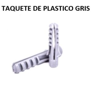 TAQUETE DE PLASTICO GRIS