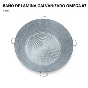 BAÑO DE LAMINA GALVANIZADO OMEGA #7 4 ASAS