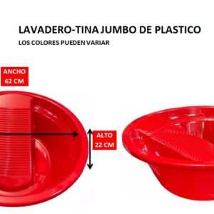 LAVADERO-TINA JUMBO DE PLASTICO 62 X 22
