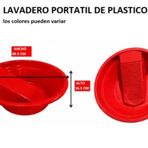 LAVADERO-TINA PORTATIL DE PLASTICO 49.5 X 16.5