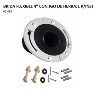 BRIDA FLEXIBLE 4" CON JGO DE HERRAJE P/INST 02-099