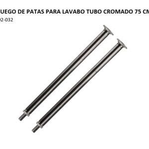 JUEGO DE PATAS PARA LAVABO TUBO CROMADO 75 CM 02-032