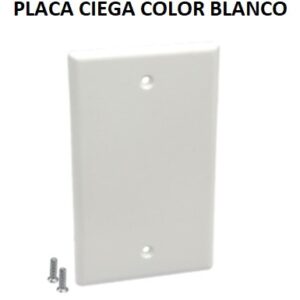 PLACA CIEGA COLOR BLANCO PLC-004