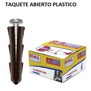 TAQUETE ABIERTO PLASTICO