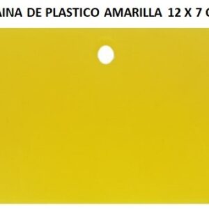 LAINA DE PLASTICO AMARILLA 12 X 7 CM CP01