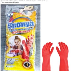 GUANTE DE LATEX PARA LIMPIEZA SPONYA MED.7 1/2-8