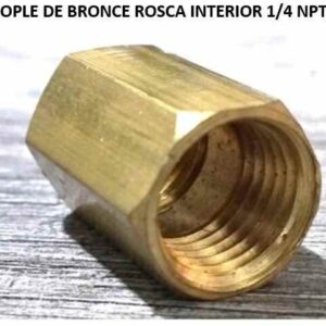 COPLE DE BRONCE ROSCA INTERIOR 1/4 NPT