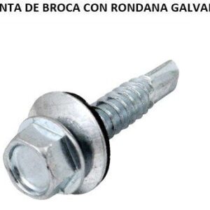 PIJA PUNTA DE BROCA CON RONDANA GALVANIZADA