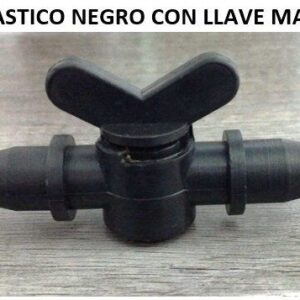 NIPLE DE PLASTICO NEGRO CON LLAVE MARIPOSA 1/2