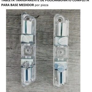 TABLETA TRANSPARENTE DE POLICARBONATO COMPLETA PARA BASE MEDIDOR