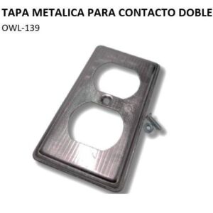 TAPA METALICA PARA CONTACTO DOBLE OWL-139