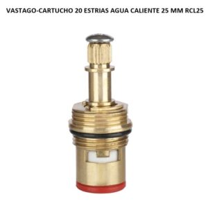 VASTAGO-CARTUCHO 20 ESTRIAS AGUA CALIENTE 25 MM RCL25