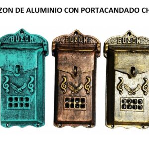 BUZON DE ALUMINIO CON PORTACANDADO CHICO